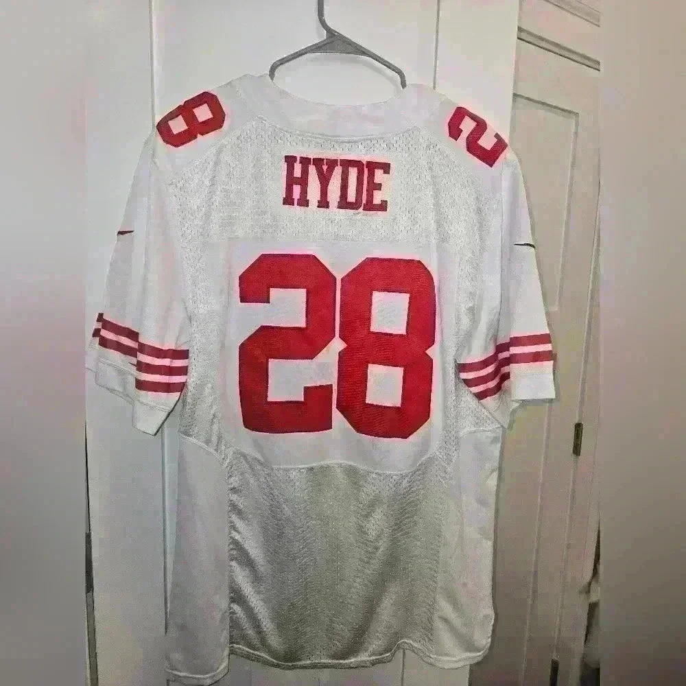 49ers #28 On Field Jersey Hyde Jersey